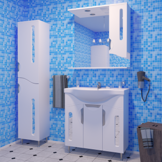 Зеркало-шкаф с подсветкой Stella Polar Сильва 100см белый SP-00000207