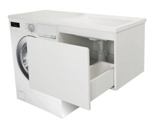 Подвесная тумба с раковиной Эстет Dallas Luxe ФР-00002927 П 140см один ящик белый