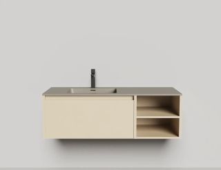 Подвесная тумба Salini Domino 27D112INA 120см эмаль с открытой полкой под встраиваемую раковину