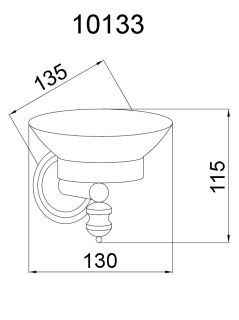 Мыльница Boheme Vogue Nero хром 10183