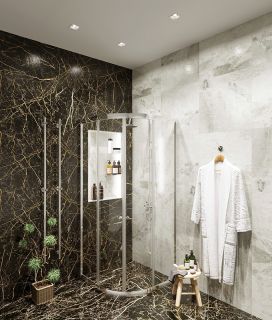 Душевой уголок Agger A01-080TCR/G без поддона 80х80, стекло прозрачное