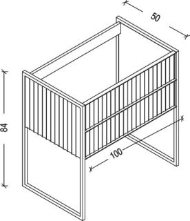 Тумба под раковину Armadi Art Monaco 100см капучино/хром 866-100-CPCR
