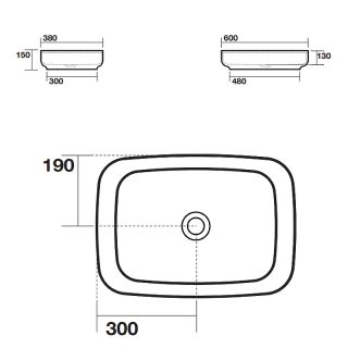 Раковина Kerasan Tribeca 514311 Verde muschio 60 см