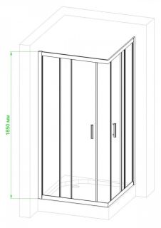 Душевой уголок Royal Bath HPD 115x115см белый RB115HPD-T