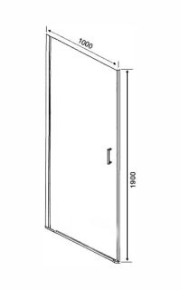 Душевая дверь Orange E05-100TCR универсальная 100х190