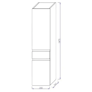 Пенал Jacob Delafon Madeleine EB2069G-J51 петли слева 35 см белый матовый