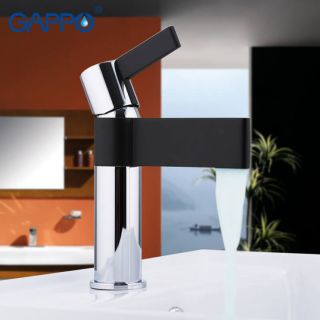 Смеситель для раковины Gappo G1081 хром/чёрный