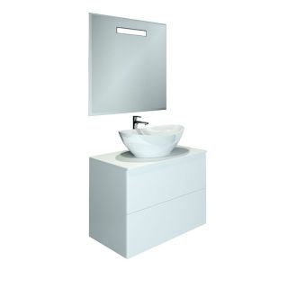 Тумба с раковиной Orange Otto Ot-75TuGLASS+G56 белый