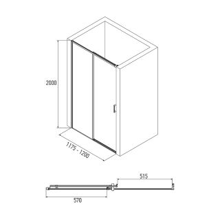 Душевая боковая стенка Alex Baitler SG61C100 100?200 см