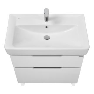 Тумба под раковину Акватон Дакота 80см белый/выбеленное дерево 1A202901DAAY0