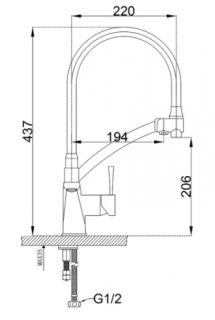 Смеситель для кухни ZORG Sanitary ZR 354-6 YF