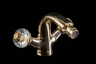 Смеситель для биде Boheme Flora золото 296-FL