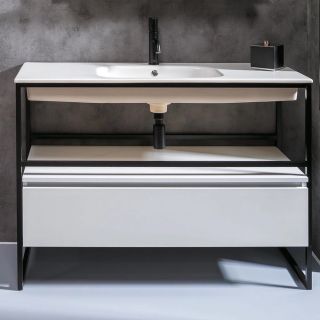 Консоль под раковину Armadi Art Loft 120см чёрный 893-120