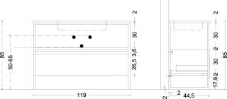 Ящик под консоль Armadi Art Loft 120см светлое дерево 894-120-L