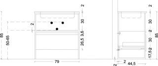Ящик под консоль Armadi Art Loft 80см белый 894-080-W