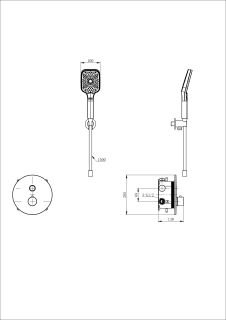 Встраиваемый смеситель для душа Wonzon & Woghand WW-D1017-A-CR с термостатом хром