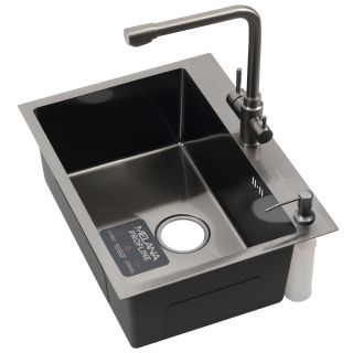 Мойка MLN-D6045HB +3 Melana ProfLine 3,0/220 графит