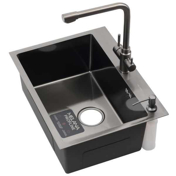 Мойка MLN-D6045HB +3 Melana ProfLine 3,0/220 графит