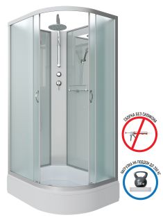 Душевая кабина Niagara NG-33294-14LBKT 120x90см серебро/матовое