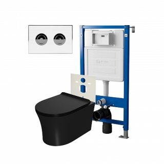 Комплект унитаза с инсталляцией Point Элемент PN48213WC с сиденьем Микролифт