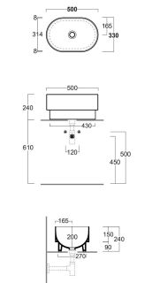 Раковина SIMAS Po-mo PO04bi белая 50 см