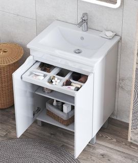 Тумба под раковину напольная Vigo Grani tn.GRI.ELI.60.2D 60 см белый