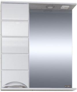 Зеркальный шкаф с подсветкой СанТа Родос 106015 60см левый белый