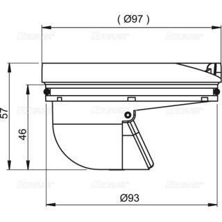 Гидрозатвор сухой AlcaPlast для APV26C APV0060