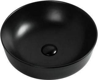 Раковина накладная Aquanet Moon-1-MB 245827 42 см чёрный матовый