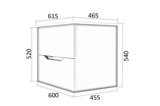 Orange Line Li-60Tuw+Ra тумба с раковиной подвесная, белый матовый