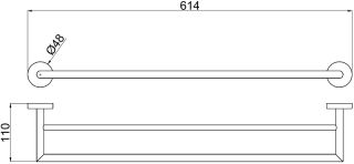 Полотенцедержатель Allen Brau Priority 6.31012-00 двойной Хром