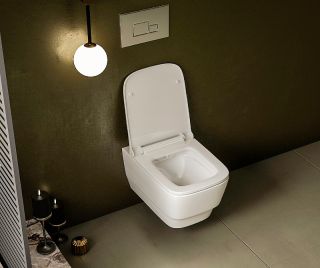 Подвесной унитаз Boheme Bello 971-W безободковый белый глянец