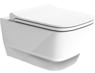 Подвесной унитаз Boheme Bello 971-W безободковый белый глянец