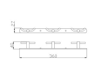 Вешалка для полотенец Rav Slezak Colorado COA0105 Хром