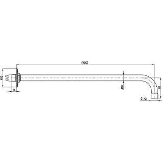 Излив для головного душа Rav Slezak MD0150CMAT черный