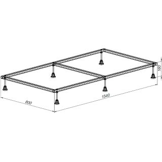 Каркас для поддона Allen Brau 8.00008 160x90