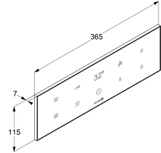 Электронный смеситель-термостат для душа Kludi Tronic 38310G1-00 чёрный