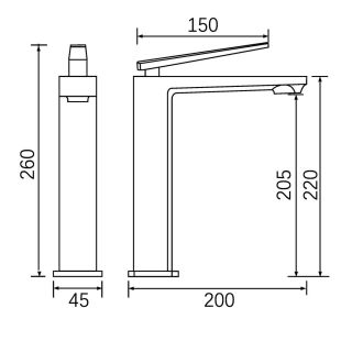 Смеситель для раковины Milleau ELEGANT ML6739223LH-GM белый