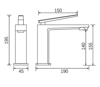 Смеситель для раковины Milleau ELEGANT ML6736223LS-MW белый