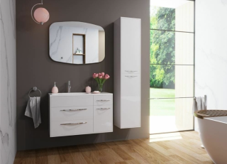 Подвесная тумба под раковину Эстет Barcelona ФР-00003577 Л 90см три ящика одна дверь