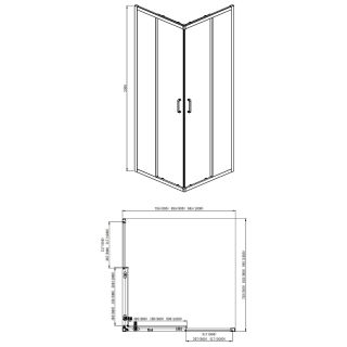Душевой уголок Aquatek AQ ARI KV 10020CH 100x100см хром