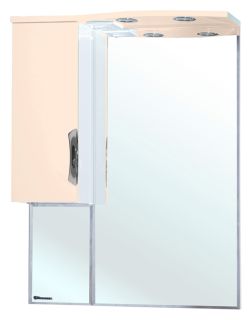 Зеркало-шкаф с подсветкой Bellezza Лагуна 65см левый бежевый 00000001090