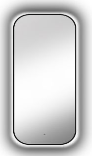 Зеркало с подсветкой Continent Torry ЗЛП1531 с бесконтактным сенсором 60x100см чёрный