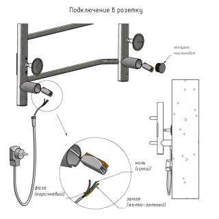 Электрический полотенцесушитель Тругор Браво Пэк сп 3 60x40см хром БравоПэксп3/604032