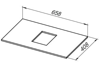 Столешница под раковину Allen Brau Priority 70 1.31009.DG-S Пепел структ