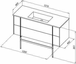 Тумба под раковину Allen Brau Reality 120 1.32008.PWM подвесная Папирус матовый