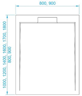 Душевой поддон RGW 52212816-14 STL MB 800x1600 Черный мрамор прямоугольный