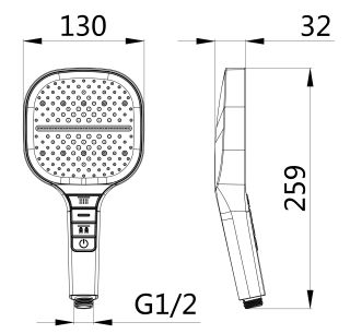 Лейка для душа ESKO SPL1403SQ хром