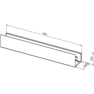 Полка Aquanet Магнум 302233 70 см белый матовый
