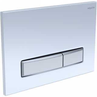 Кнопка смыва Aquatek KDI-0000030 Белая глянцевая Хром